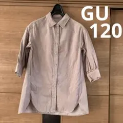 GU コーデュロイシャツワンピース　120