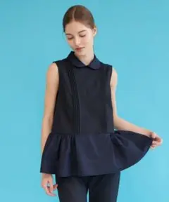 新品タグ付き SONO ソーノ ノースリーブブラウス ネイビー
