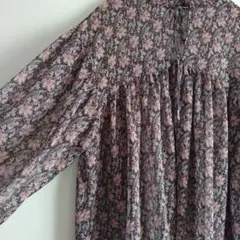 URBAN RESEARCH ROSSO ペイズリーフラワーギャザーブラウス