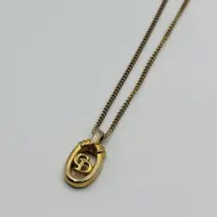 クリスチャンディオール ネックレス CDロゴ ヴィンテージ ゴールド