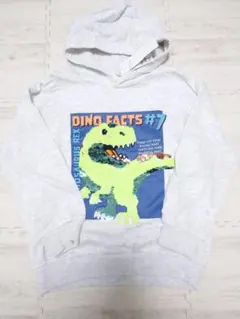 H＆M 裏起毛 恐竜スパンコールパーカー 120/130