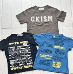 男の子100センチ　半袖Tシャツ　3点　CKISMキズム　ドライブヘッド　働く車