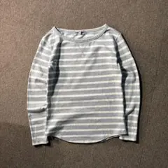GAP レディース XXS ボーダー カットソー エルボーパッチ ロンT