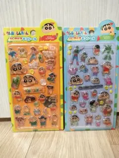 クレヨンしんちゃん ぷっくりクリアデコシール 2種セット