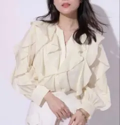 ♡極美品♡ アプワイザーリッシェ クロップドシアーシャツ×2wayニット