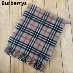 美品　BURBERRY　カシミヤ　ノバチェック　マフラー　ベージュ　英国製