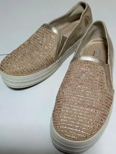 【美品】スケッチャーズ 25 SKECHERS ビーズ　ビジューラメ
