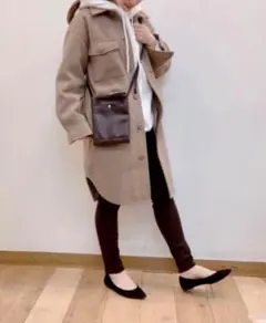 お買い得！／未使用品／定価よりお安く出品／GUウールライクCPOロングジャケットのサムネイル