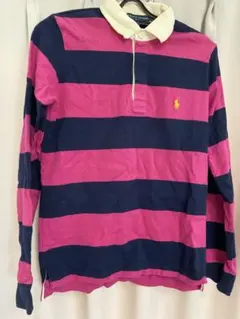 次*坊様 ラルフローレン ラガーシャツ ポロシャツ　ピンク　長袖 S