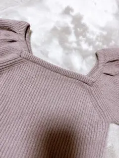 【GRL】薄い紫 リブ編み ニット 長袖