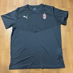 ACミラン 20/21 ウォームアップ Tシャツ　ブラック　インポートLサイズのサムネイル