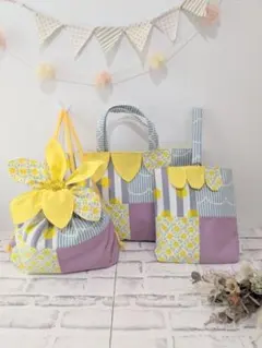 入園入学セット女の子 入園入学グッズ レッスンバッグ ナップサック イエロー