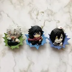 【美品】鬼滅の刃 ぶちマス レリーフマグネット 義勇 実弥 伊黒 3点セット