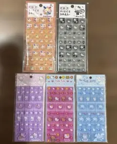 正規品 新品 サンリオ キティちゃん ウサハナ タイルシール5個セット