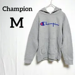 Champion グレー フード付きパーカー M レディース トップス 古着