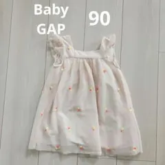 BabyGAP　フォーマルワンピース　小花柄　刺繍ワンピース　チュール　薄ピンクのサムネイル