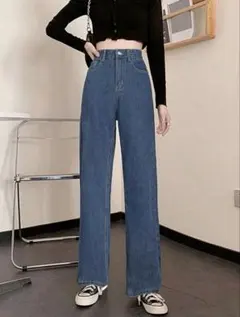 SHEIN ハイウエスト ストレートレッグジーンズのサムネイル