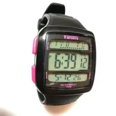 デジタルウォッチ　T-SPORT 100ｍ　防水　腕時計　アラームのサムネイル