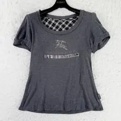 BURBERRY BLUE LABEL 半袖Tシャツ ノバチェック襟 ブラック - メルカリ