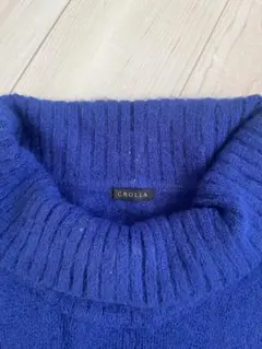 CROLLA タートルネックセーター 半袖 青