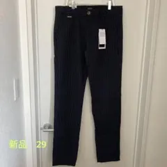 新品　未使用　GUESS ストライプパンツ　ネイビー　ホワイトのサムネイル