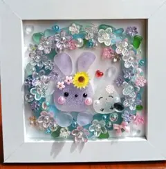 ❤️かわいいお花❤️うさちゃん❤️シマエナガ❤️シーグラスアート