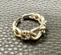 シルバー 925 メキシカンジュエリーヴィンテージリング編み込み リング