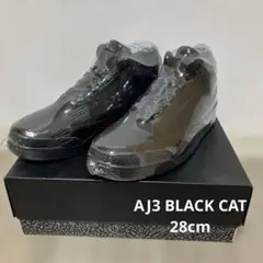 新品 NIKE AIR JORDAN3 RETRO BLACK CAT 28cm