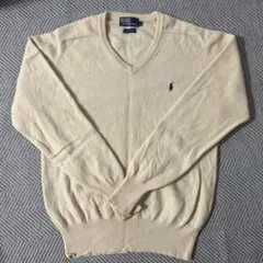 Polo by Ralph Lauren Vネックセーター　ホワイト