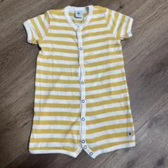 プチバトー　ボーダー　ロンパース 半袖 67cm6m