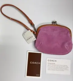 COACH■がま口 財布■ピンク／コインケース　※アウトレット品・キズ有　コーチ