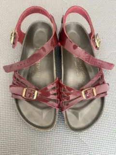 【BIRKENSTOCK】バリBS/パテントボルドー/サンダル　25cm