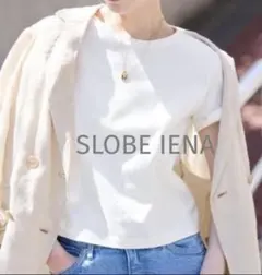 SLOBE IENA 綿100 コンパクトTEE Tシャツ 白　ホワイト　夏のサムネイル