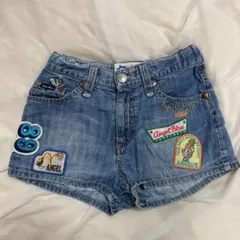 エンジェルブルー ワッペン デニムショートパンツ