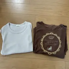 GU半袖Tシャツ1枚と 長袖Ｔシャツ１枚計2枚セット　おまとめ
