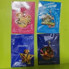 非売品　ディズニーキャラクターのピンバッジ4点セット
