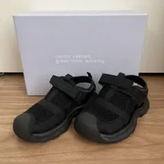 ユナイテッドアローズ　グリーンレーベル　キッズサンダル　17cm ブラック　黒のサムネイル