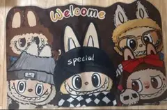 ラブブイラスト　玄関マット　約58cm x 88cm