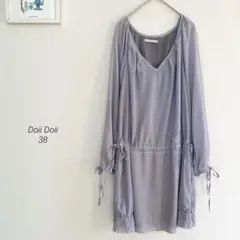 Doii Doii Vネックシフォンスリーブチュニック5484