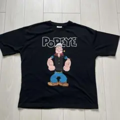 90s ポパイ ダブル サイド プリント Tシャツ　サイズM