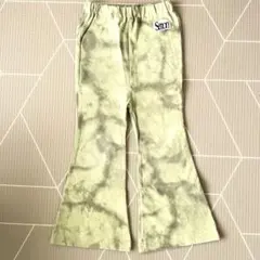 Semon apartmentフレアパンツ タイダイ柄 グリーン 100cm