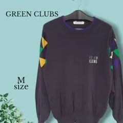 グリーンクラブ GREENCLUBS ゴルフウエア ニット ネイビー 毛100％