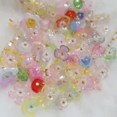 ハンドメイド フラワー コネクター チャーム 15ｇ