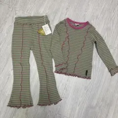新品 マイリトルワンダー セットアップ リブメロウ フレアパンツ 110