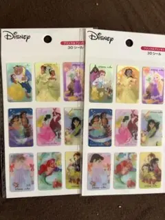 魚*️様 Disney 3Dプリンセスシールセット2枚セット
