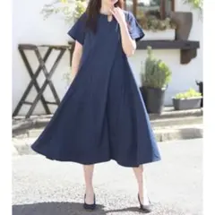 TREFLE＋1トレフルプラスワン お袖ふわっとティアードワンピース