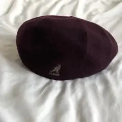 【KANGOL】ハンチング　ハット　バーガンディ ウール　Lサイズ