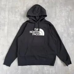 ザ・ノースフェイス スクエアビッグロゴ プルオーバーフーディ ブラック Lサイズ