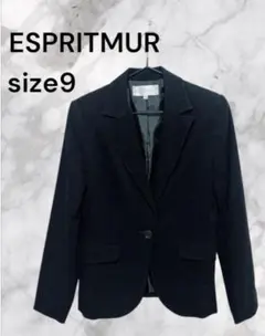 ESPRITMUR テーラードジャケット 黒 ビジネス シンプル サイズ9