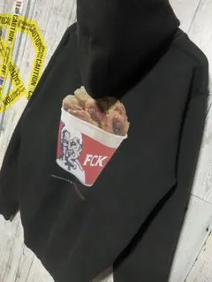 KFCチキン/過激 廃盤限定 FR2 パーカー 肉厚オンス XLARGE HUF